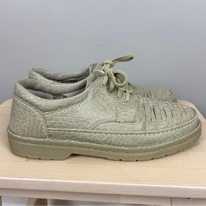 VINTAGE Grandpa Sneakers‎ Woven Faux Leather Grey Size 10/44